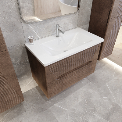 Тумба под раковину Caprigo Modo Terza 80 35613-RF15 подвесная цвет Скайрос