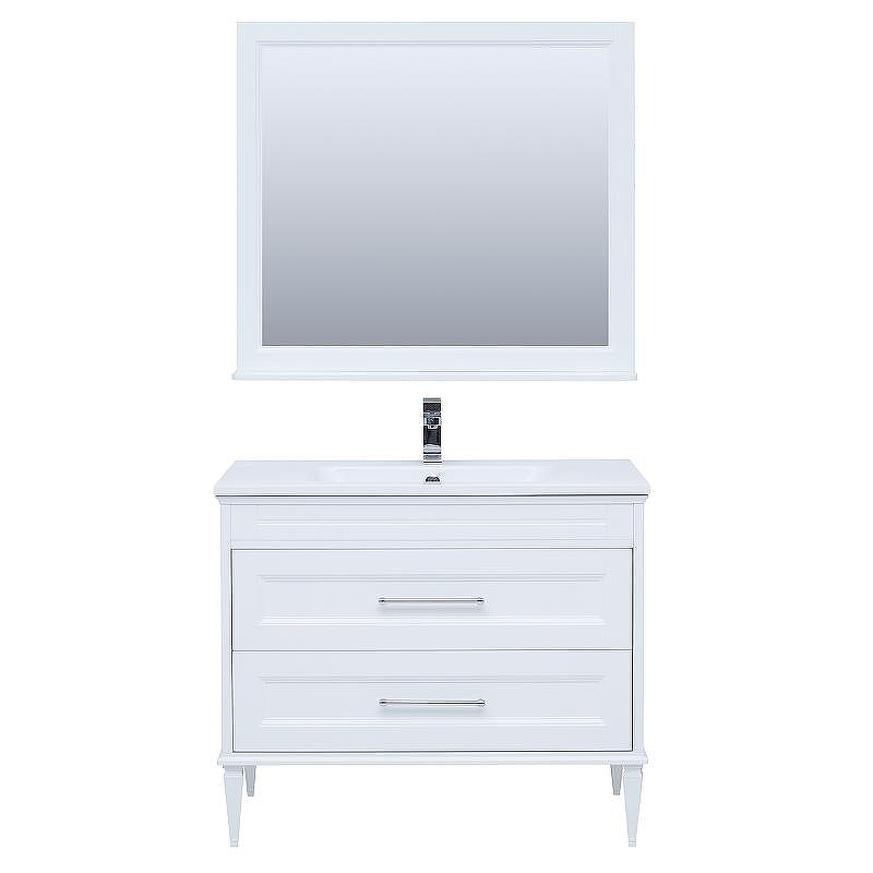 Тумба с раковиной Aquanet Бостон 100 260666 подвесная Белый матовый, купить, цена, заказать, магазин, доставка, скидка, промокод, купить, цена, заказать, магазин, доставка, скидка, промокод