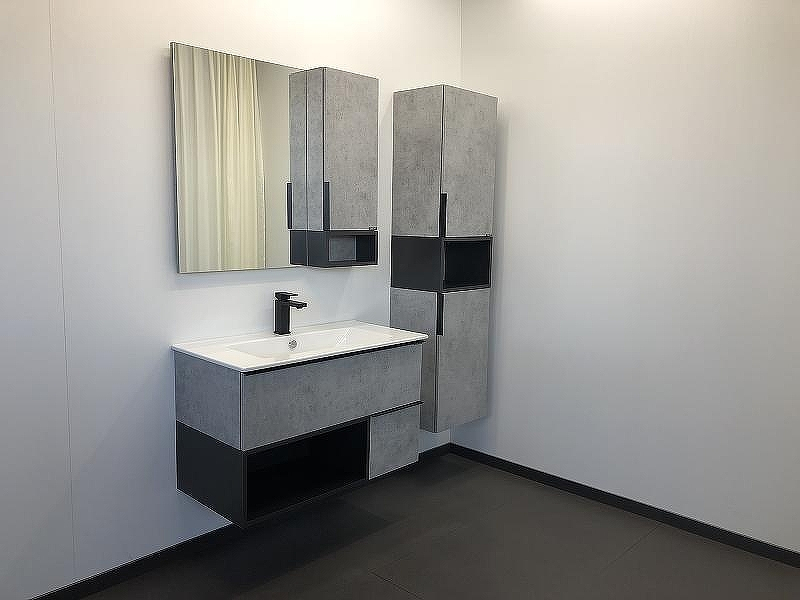 Зеркальный шкаф Comforty Франкфурт 90 00-00006504 Бетон светлый, купить, цена, заказать, магазин, доставка, скидка, промокод, купить, цена, заказать, магазин, доставка, скидка, промокод