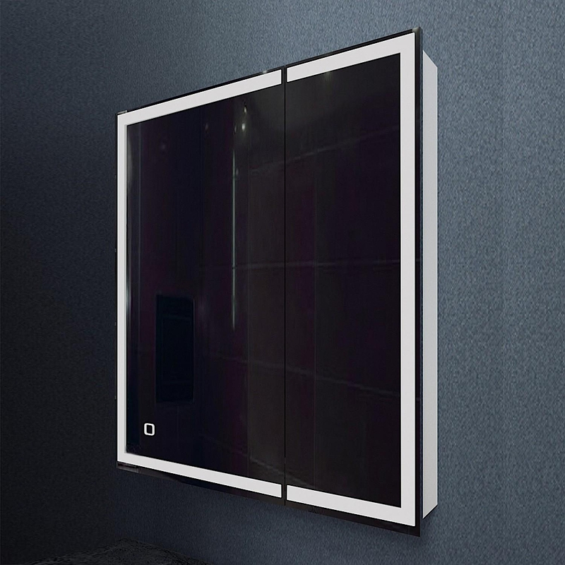 Зеркальный шкаф Mixline Минио 70 L 547085 с подсветкой цвет Белый, купить, цена, заказать, магазин, доставка, скидка, промокод, купить, цена, заказать, магазин, доставка, скидка, промокод