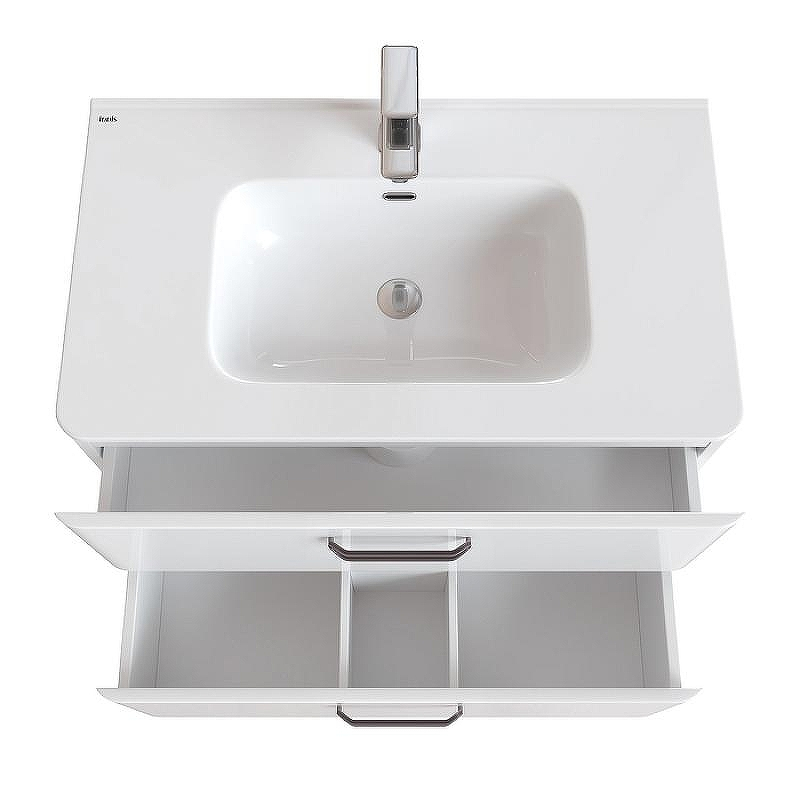 Тумба с раковиной Iddis Brick 80 BRI80WFi95K Белая, купить, цена, заказать, магазин, доставка, скидка, промокод, купить, цена, заказать, магазин, доставка, скидка, промокод