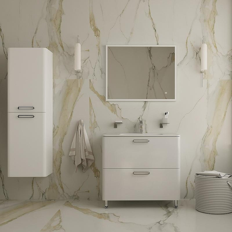 Тумба с раковиной Iddis Brick 80 BRI80WFi95K Белая, купить, цена, заказать, магазин, доставка, скидка, промокод, купить, цена, заказать, магазин, доставка, скидка, промокод