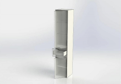 Шкаф пенал Aquanet Модена 35 R 196967 подвесной Белый