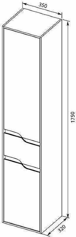 Шкаф пенал Aquanet Модена 35 R 196967 подвесной Белый, купить, цена, заказать, магазин, доставка, скидка, промокод, купить, цена, заказать, магазин, доставка, скидка, промокод