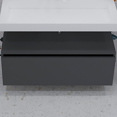 Тумба Boheme Armadi Art Vallessi UNO-S 100 897-100-A mat подвесная Антрацит матовый