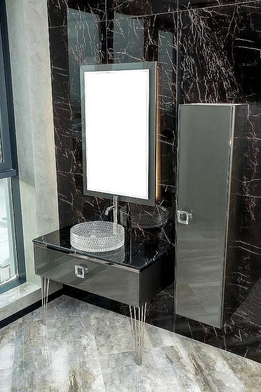 Тумба под раковину Boheme Armadi Art Lucido 80 770-080-GR подвесная Графит глянцевый, купить, цена, заказать, магазин, доставка, скидка, промокод, купить, цена, заказать, магазин, доставка, скидка, промокод