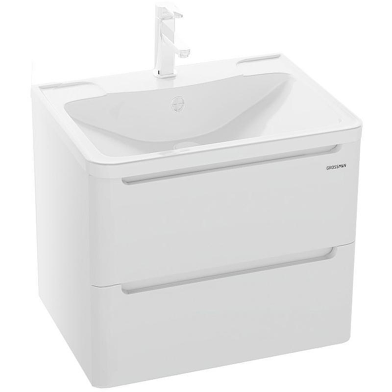 Тумба под раковину Grossman Адель 60 106006 подвесная Белая, купить, цена, заказать, магазин, доставка, скидка, промокод, купить, цена, заказать, магазин, доставка, скидка, промокод