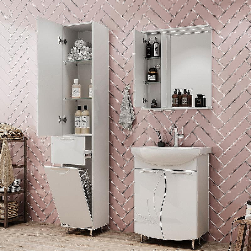 Тумба под раковину Volna Adel 70.2D tnADEL70.2D-01 Белая, купить, цена, заказать, магазин, доставка, скидка, промокод, купить, цена, заказать, магазин, доставка, скидка, промокод