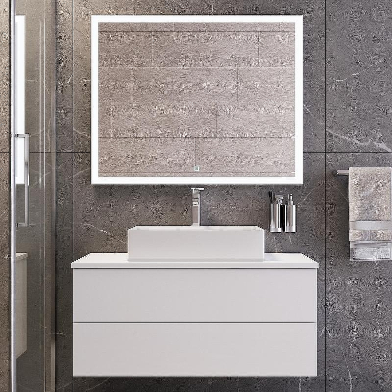 Зеркало Bond Cube 100x80 M44ZE-10080 с подсветкой с сенсорным выключателем, купить, цена, заказать, магазин, доставка, скидка, промокод, купить, цена, заказать, магазин, доставка, скидка, промокод