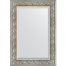 Зеркало Evoform Exclusive 100х70 BY 3450 с фацетом в багетной раме - Барокко серебро 106, купить, цена, заказать, магазин, доставка, скидка, промокод, купить, цена, заказать, магазин, доставка, скидка, промокод