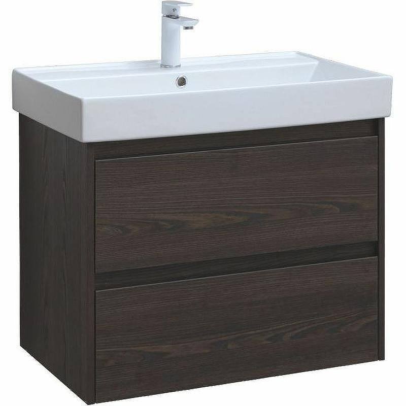 Тумба под раковину Aquanet Nova Lite 75 287895 подвесная Дуб черный, купить, цена, заказать, магазин, доставка, скидка, промокод, купить, цена, заказать, магазин, доставка, скидка, промокод