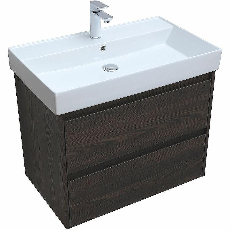 Тумба под раковину Aquanet Nova Lite 75 287895 подвесная Дуб черный, купить, цена, заказать, магазин, доставка, скидка, промокод, купить, цена, заказать, магазин, доставка, скидка, промокод