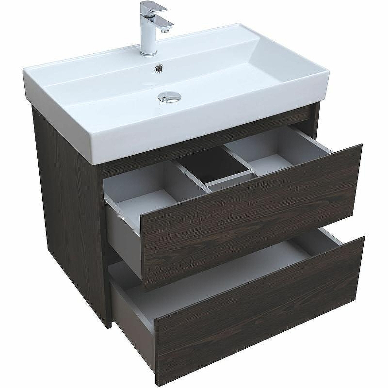 Тумба под раковину Aquanet Nova Lite 75 287895 подвесная Дуб черный, купить, цена, заказать, магазин, доставка, скидка, промокод, купить, цена, заказать, магазин, доставка, скидка, промокод