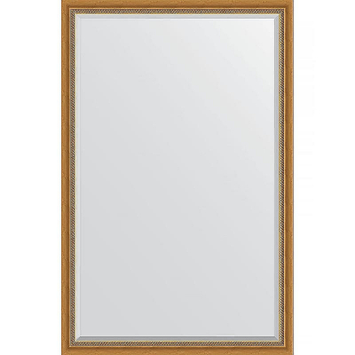 Зеркало Evoform Exclusive 173х113 BY 3613 с фацетом в багетной раме - Состаренное золото с плетением 70