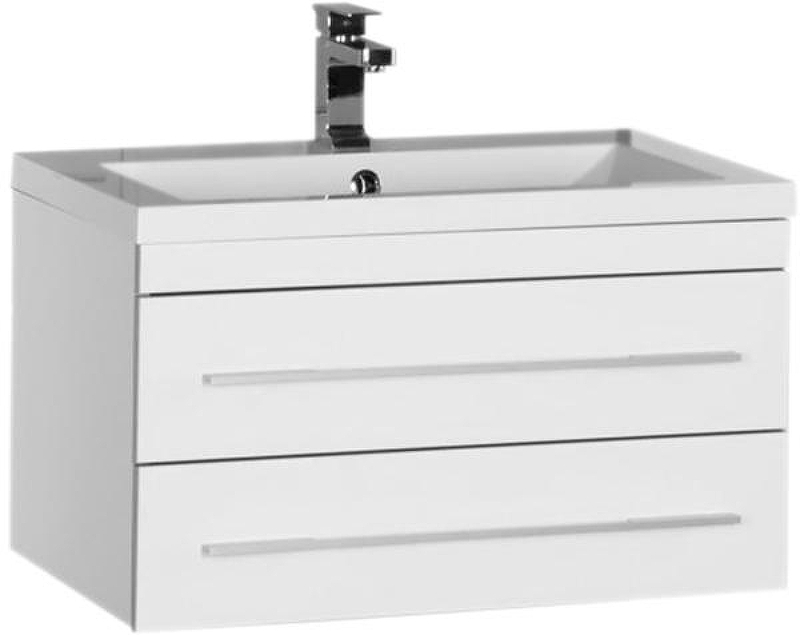Тумба под раковину Aquanet Верона 75 176669 подвесная Белая, купить, цена, заказать, магазин, доставка, скидка, промокод, купить, цена, заказать, магазин, доставка, скидка, промокод