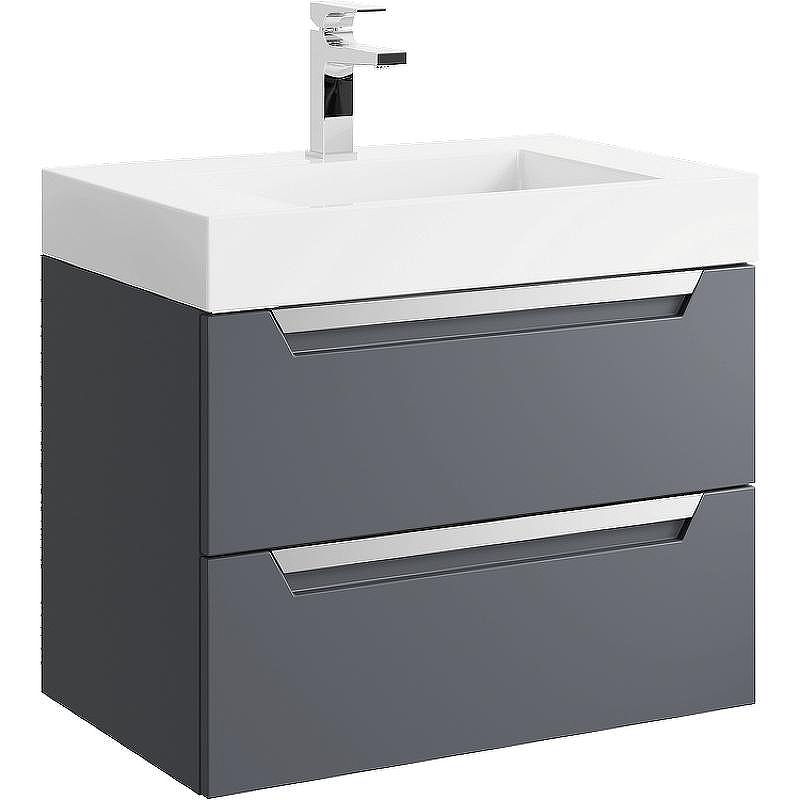Тумба под раковину Aqwella Cube 70 CUB0107GR подвесная Серая матовая, купить, цена, заказать, магазин, доставка, скидка, промокод, купить, цена, заказать, магазин, доставка, скидка, промокод