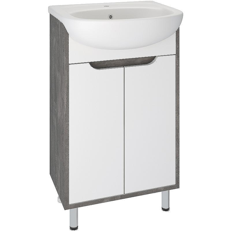 Тумба под раковину Runo Эко 50 00-00001337 Железный камень Белая, купить, цена, заказать, магазин, доставка, скидка, промокод, купить, цена, заказать, магазин, доставка, скидка, промокод