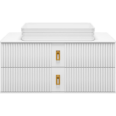 Тумба с раковиной Brevita Sevilla 105 УТ000022660 подвесная Белая глянцевая