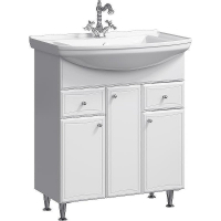 Тумба под раковину Aqwella Барселона 75 BA0107K с бельевой корзиной Белая, купить, цена, заказать, магазин, доставка, скидка, промокод, купить, цена, заказать, магазин, доставка, скидка, промокод