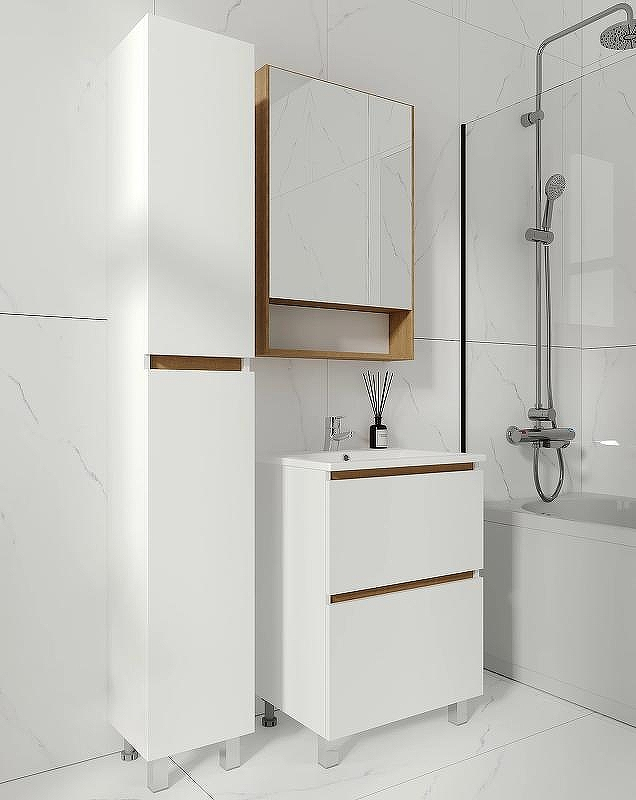 Зеркальный шкаф VIANT Мальта 50 VMAL50-ZSH Дуб Вотан, купить, цена, заказать, магазин, доставка, скидка, промокод, купить, цена, заказать, магазин, доставка, скидка, промокод