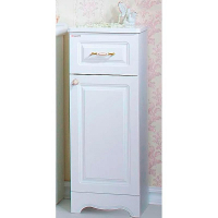 Тумба Бриклаер Анна 32 R 4627125411472 с бельевой корзиной Белая глянцевая, купить, цена, заказать, магазин, доставка, скидка, промокод, купить, цена, заказать, магазин, доставка, скидка, промокод