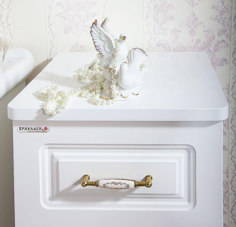 Тумба Бриклаер Анна 32 R 4627125411472 с бельевой корзиной Белая глянцевая, купить, цена, заказать, магазин, доставка, скидка, промокод, купить, цена, заказать, магазин, доставка, скидка, промокод