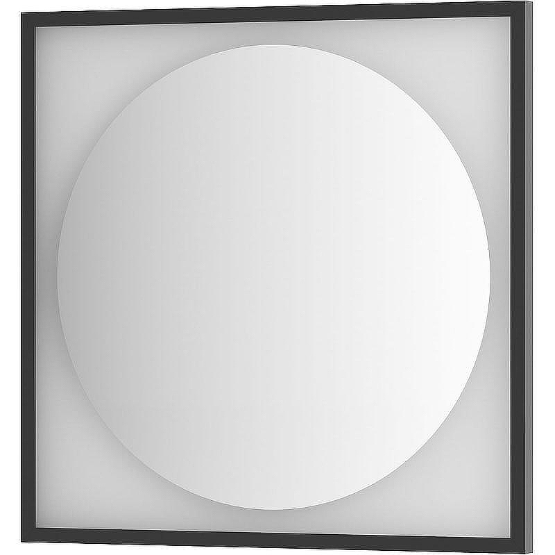 Зеркало Defesto Eclipce 70х70 DF 2232 с подсветкой 15W-3000К/в багетной раме/Без выключателя/Теплый белый свет/Черная рама, купить, цена, заказать, магазин, доставка, скидка, промокод, купить, цена, заказать, магазин, доставка, скидка, промокод