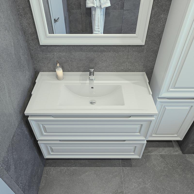 Тумба под раковину Caprigo Ponza 90 13523-В231 подвесная Белая матовая, купить, цена, заказать, магазин, доставка, скидка, промокод, купить, цена, заказать, магазин, доставка, скидка, промокод