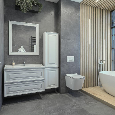 Тумба под раковину Caprigo Ponza 90 13523-В231 подвесная Белая матовая