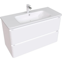 Тумба под раковину Aquanet Эмбер 105 330469 подвесная Белая матовая, купить, цена, заказать, магазин, доставка, скидка, промокод, купить, цена, заказать, магазин, доставка, скидка, промокод