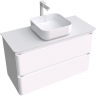 Тумба под раковину Aquanet Эмбер 105 330469 подвесная Белая матовая, купить, цена, заказать, магазин, доставка, скидка, промокод, купить, цена, заказать, магазин, доставка, скидка, промокод