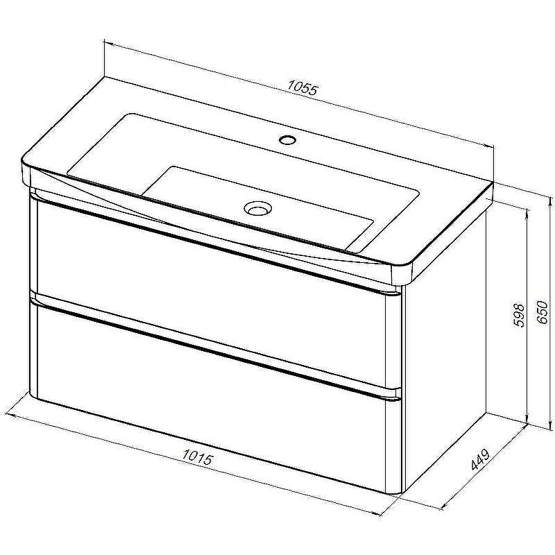 Тумба под раковину Aquanet Эмбер 105 330469 подвесная Белая матовая, купить, цена, заказать, магазин, доставка, скидка, промокод, купить, цена, заказать, магазин, доставка, скидка, промокод