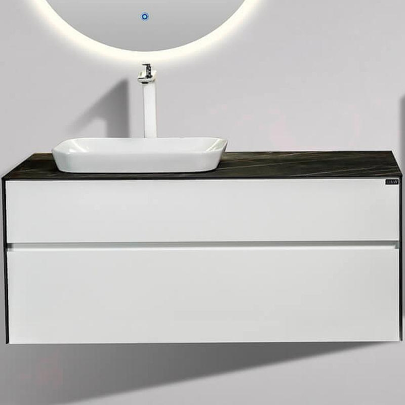 Тумба с раковиной Black&White Universe U907.1200 120 907u1200 подвесная White matt Lauren gold, купить, цена, заказать, магазин, доставка, скидка, промокод, купить, цена, заказать, магазин, доставка, скидка, промокод