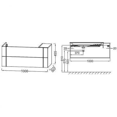Тумба под раковину Jacob Delafon Nouvelle Vague 100 EB3031-E73 подвесная Фактурный дуб