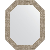 Зеркало Evoform Octagon 57x72 BY 7102 в багетной раме - Соты титан 70, купить, цена, заказать, магазин, доставка, скидка, промокод, купить, цена, заказать, магазин, доставка, скидка, промокод