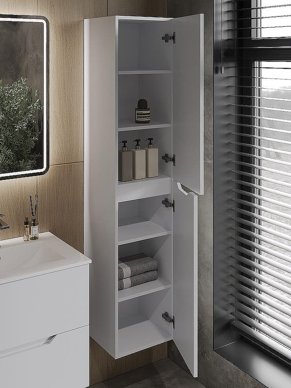 Шкаф пенал Orange Line 35 Li-35Puw подвесной Белый матовый, купить, цена, заказать, магазин, доставка, скидка, промокод, купить, цена, заказать, магазин, доставка, скидка, промокод