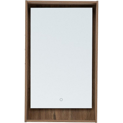 Зеркало Aquanet Милан 50 336397 с подсветкой Дуб рустикальный с сенсорным выключателем