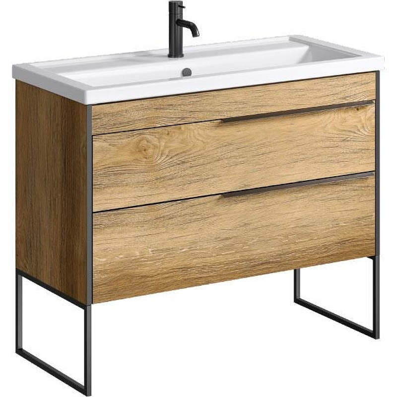 Тумба под раковину Aqwella Fargo 100 FRG0110DB Дуб балтийский, купить, цена, заказать, магазин, доставка, скидка, промокод, купить, цена, заказать, магазин, доставка, скидка, промокод