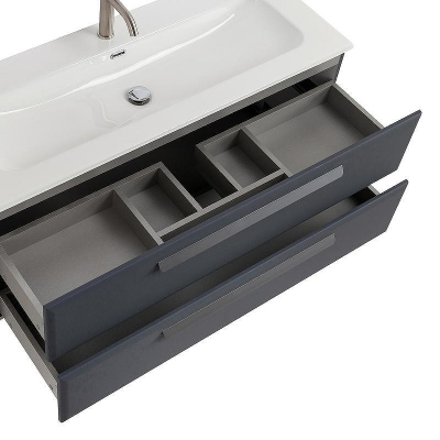 Тумба под раковину Cezares Eco-Cer-N 120 ECO-CER-N-1200-2C-SO-GR-P подвесная Grafito без ручек