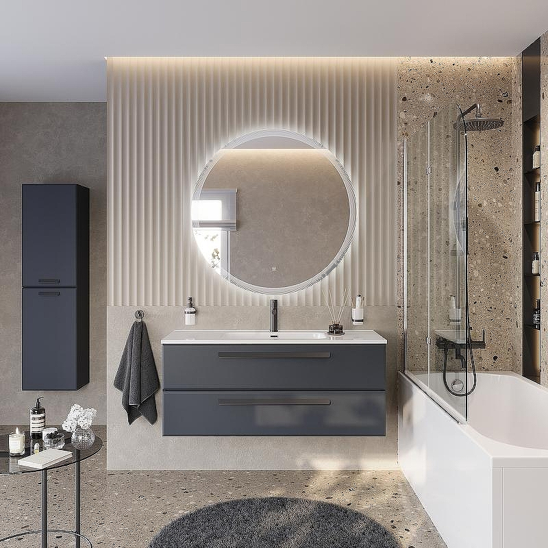 Тумба под раковину Cezares Eco-Cer-N 120 ECO-CER-N-1200-2C-SO-GR-P подвесная Grafito без ручек, купить, цена, заказать, магазин, доставка, скидка, промокод, купить, цена, заказать, магазин, доставка, скидка, промокод