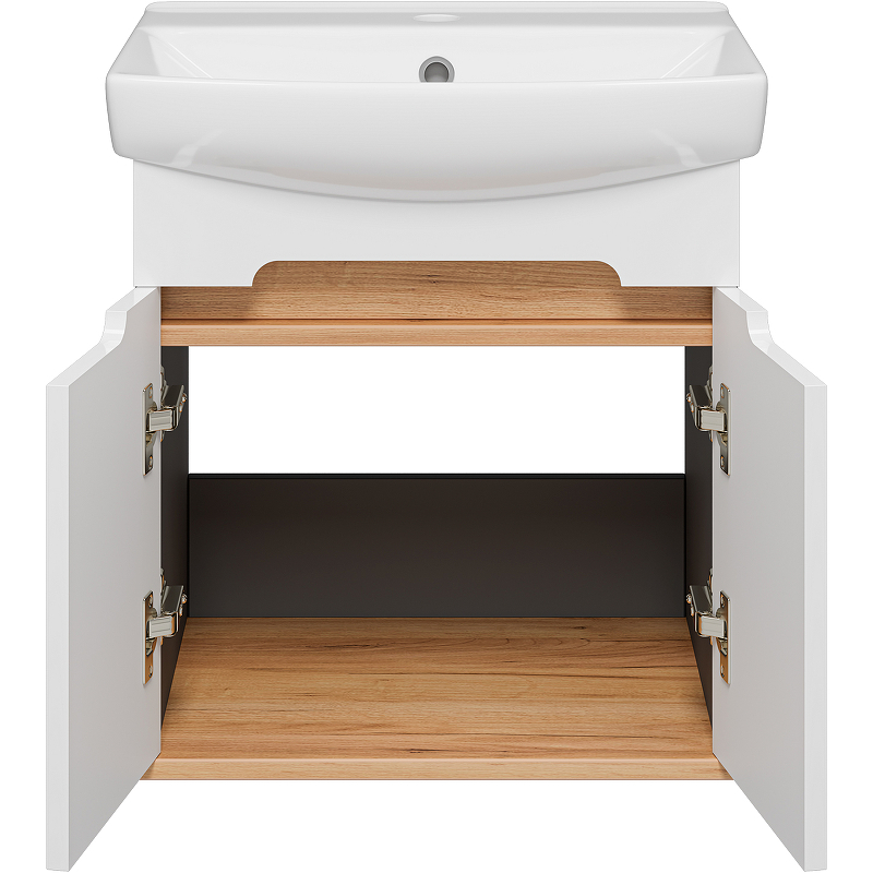 Тумба с раковиной Misty Сканди 50 УТ000023182 подвесная Белый Дуб крафт золотой Антрацит, купить, цена, заказать, магазин, доставка, скидка, промокод, купить, цена, заказать, магазин, доставка, скидка, промокод