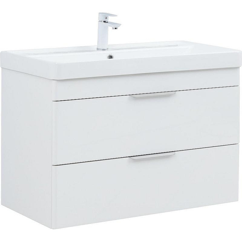 Тумба под раковину Aquanet Ирис new 90 336311 подвесная Белый глянец, купить, цена, заказать, магазин, доставка, скидка, промокод, купить, цена, заказать, магазин, доставка, скидка, промокод