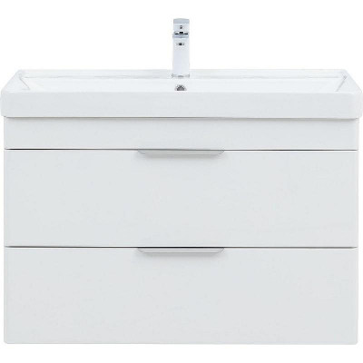 Тумба под раковину Aquanet Ирис new 90 336311 подвесная Белый глянец