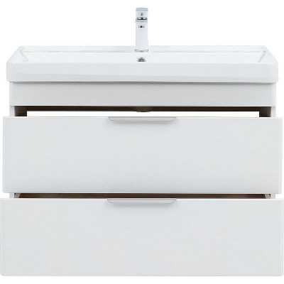 Тумба под раковину Aquanet Ирис new 90 336311 подвесная Белый глянец