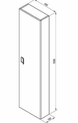 Шкаф пенал Ravak Comfort 40 X000001382 подвесной Белый глянец