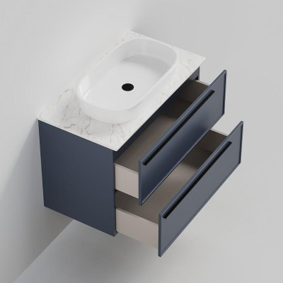 Тумба под раковину La Fenice Elba Twin 90 FNC-01-ELB-BG-90-2 подвесная Синяя матовая