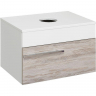 Тумба под раковину Runo Вудлайн 65 00-00001009 подвесная Белая Дуб скандинавский, купить, цена, заказать, магазин, доставка, скидка, промокод, купить, цена, заказать, магазин, доставка, скидка, промокод