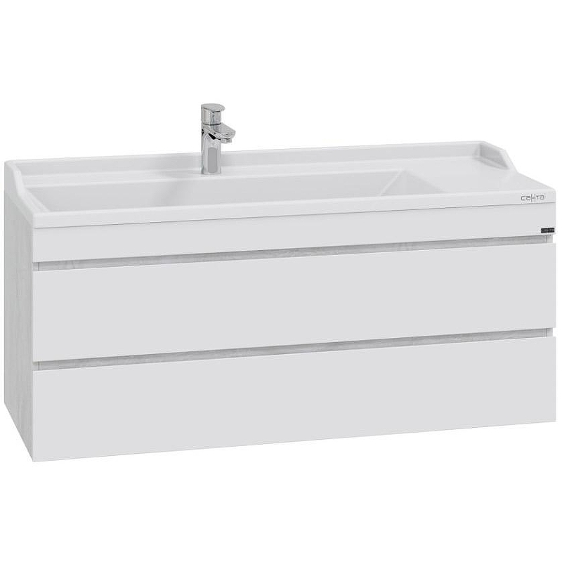 Тумба под раковину СанТа Марс 120 700424 подвесная Белая Светлое дерево, купить, цена, заказать, магазин, доставка, скидка, промокод, купить, цена, заказать, магазин, доставка, скидка, промокод