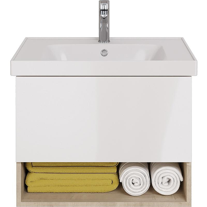 Тумба под раковину Dreja Perfecto 70 99.0812 подвесная Дуб эврика Белый, купить, цена, заказать, магазин, доставка, скидка, промокод, купить, цена, заказать, магазин, доставка, скидка, промокод