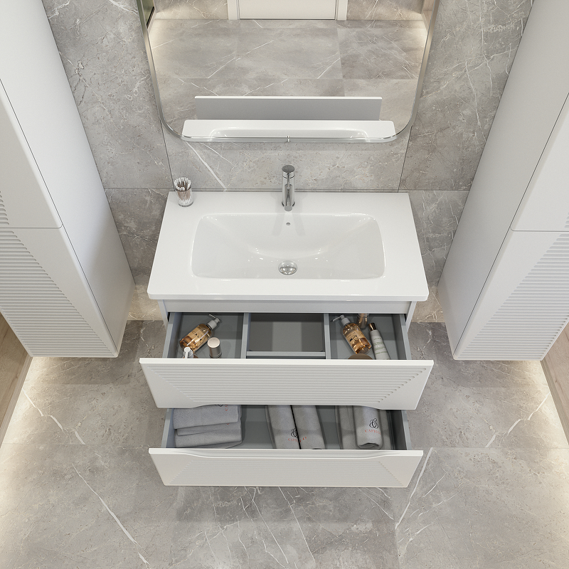 Тумба под раковину Caprigo Modo Terza 80 35613-SF027 подвесная цвет Белый, купить, цена, заказать, магазин, доставка, скидка, промокод, купить, цена, заказать, магазин, доставка, скидка, промокод